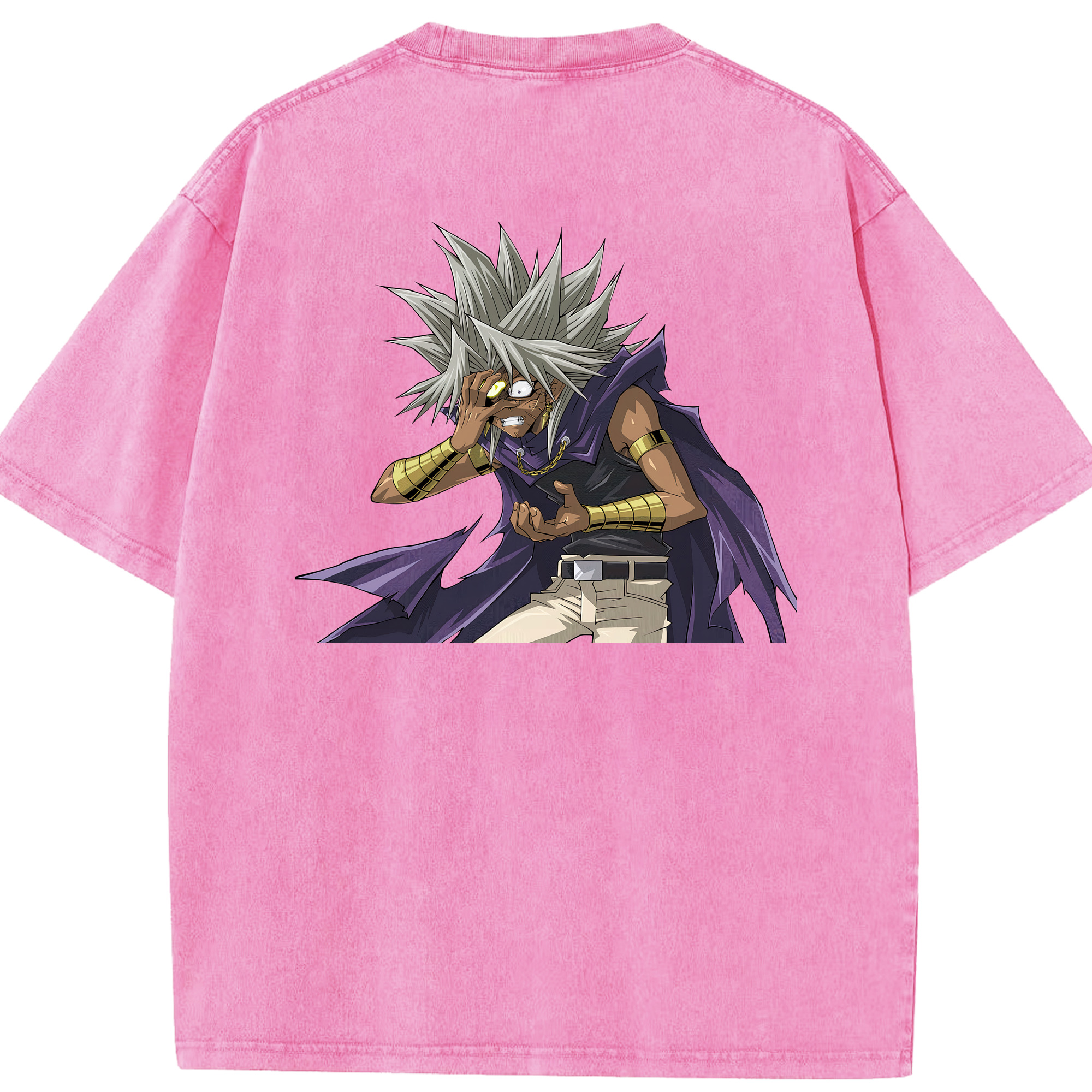 （画像用） 遊☆戯☆王 Yu-Gi-Oh! 綿100% ヴィンテージ風 半袖Tシャツ（背面プリント）